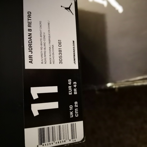 Air Jordan 8 retro black varsity red white - Picture 3 of 3